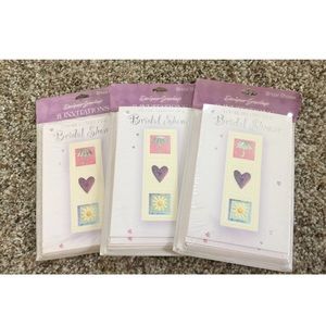 3pks Bridal Shower Invitations